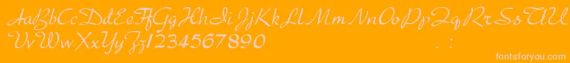 Presto Font – Pink Fonts on Orange Background