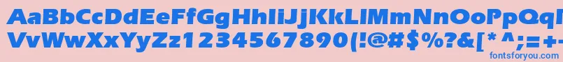 ItcerasstdUltra Font – Blue Fonts on Pink Background