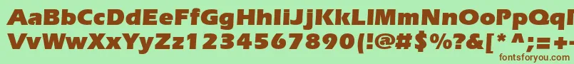 ItcerasstdUltra Font – Brown Fonts on Green Background