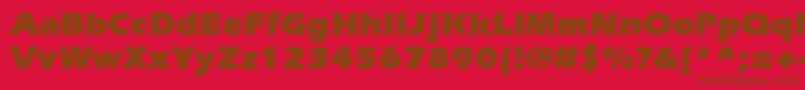 ItcerasstdUltra Font – Brown Fonts on Red Background