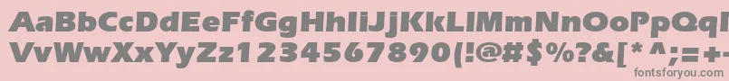 ItcerasstdUltra Font – Gray Fonts on Pink Background