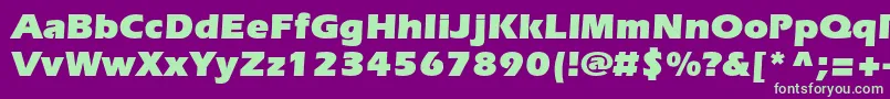 ItcerasstdUltra Font – Green Fonts on Purple Background