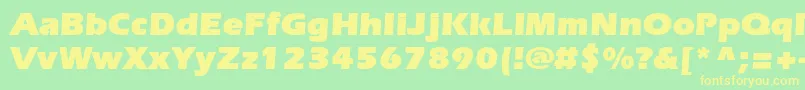 ItcerasstdUltra Font – Yellow Fonts on Green Background