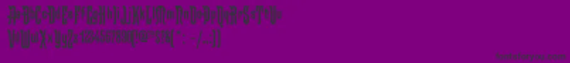 Kabriolet-fontti – mustat fontit violetilla taustalla