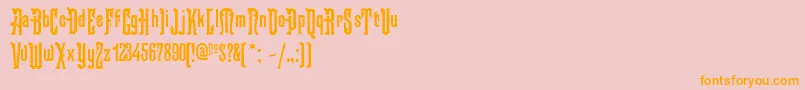 Kabriolet Font – Orange Fonts on Pink Background