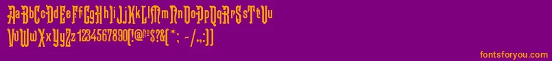 Kabriolet Font – Orange Fonts on Purple Background