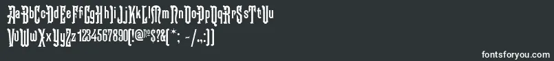 Kabriolet Font – White Fonts on Black Background