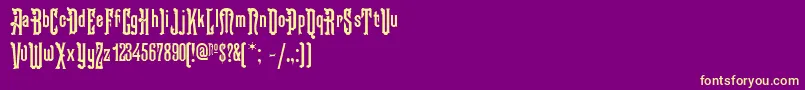 Kabriolet Font – Yellow Fonts on Purple Background