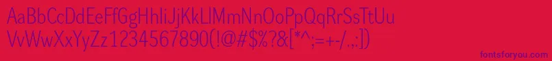 Dynagrotesklm Font – Purple Fonts on Red Background