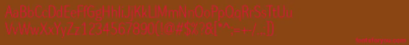 Dynagrotesklm Font – Red Fonts on Brown Background