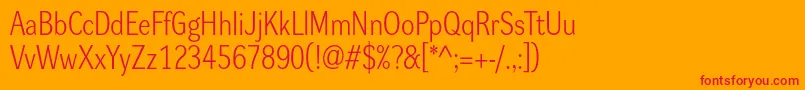 Dynagrotesklm Font – Red Fonts on Orange Background