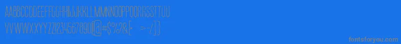 Ruasmediumgrunge-Schriftart – Graue Schriften auf blauem Hintergrund
