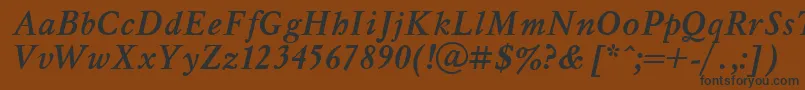 MyslBoldItalic.001.001 Font – Black Fonts on Brown Background