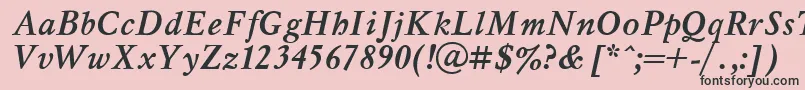 MyslBoldItalic.001.001 Font – Black Fonts on Pink Background