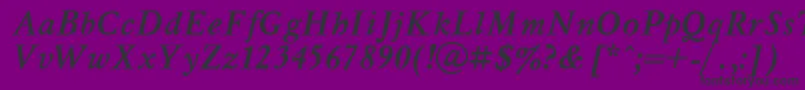 MyslBoldItalic.001.001 Font – Black Fonts on Purple Background