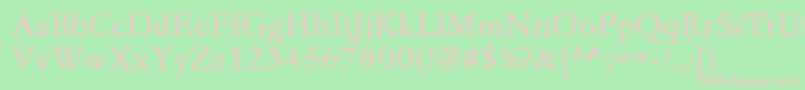 Garamondno4cyrtcylig Font – Pink Fonts on Green Background