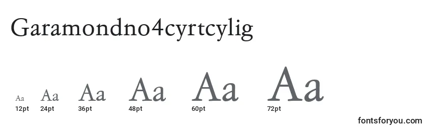 Garamondno4cyrtcylig Font Sizes