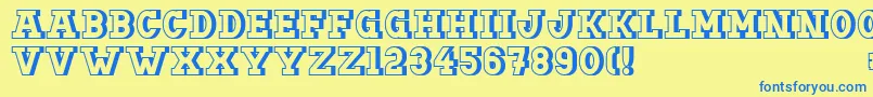 Doergonbackshift Font – Blue Fonts on Yellow Background