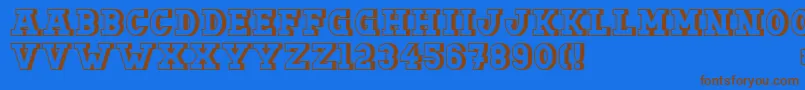 Doergonbackshift Font – Brown Fonts on Blue Background