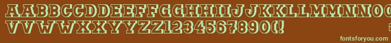 Doergonbackshift Font – Green Fonts on Brown Background