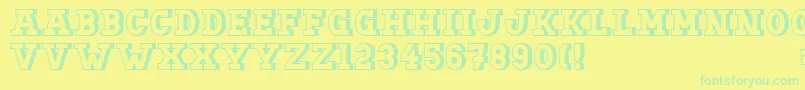 Doergonbackshift Font – Green Fonts on Yellow Background