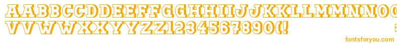 Doergonbackshift-Schriftart – Orangefarbene Schriften auf weißem Hintergrund