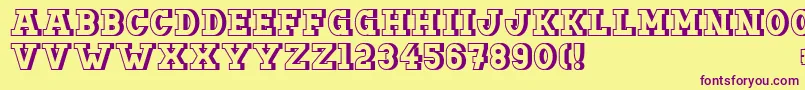 Doergonbackshift Font – Purple Fonts on Yellow Background