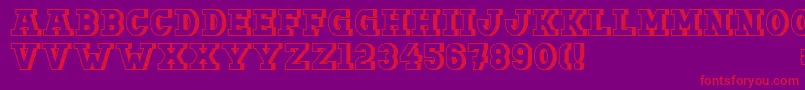 Doergonbackshift Font – Red Fonts on Purple Background