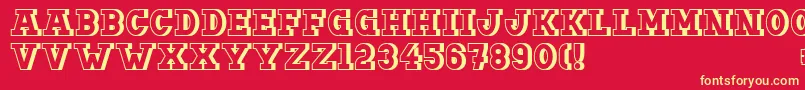 Doergonbackshift Font – Yellow Fonts on Red Background