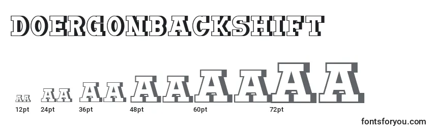 Размеры шрифта Doergonbackshift