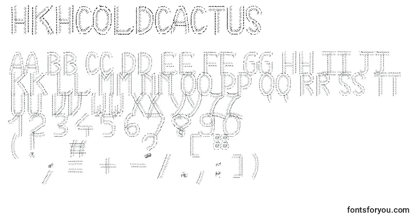 A fonte HkhColdCactus – alfabeto, números, caracteres especiais