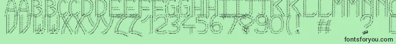HkhColdCactus Font – Black Fonts on Green Background