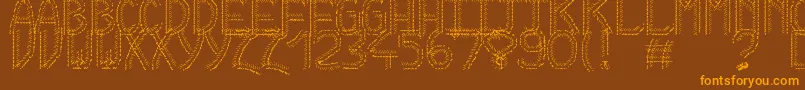 HkhColdCactus Font – Orange Fonts on Brown Background