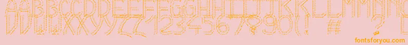 HkhColdCactus Font – Orange Fonts on Pink Background