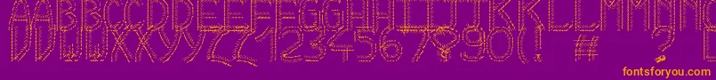 HkhColdCactus Font – Orange Fonts on Purple Background