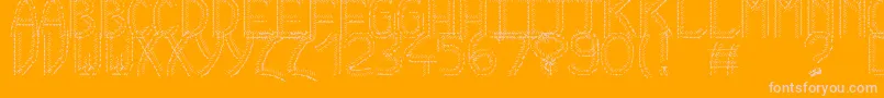 HkhColdCactus Font – Pink Fonts on Orange Background