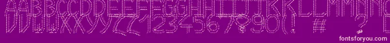HkhColdCactus Font – Pink Fonts on Purple Background