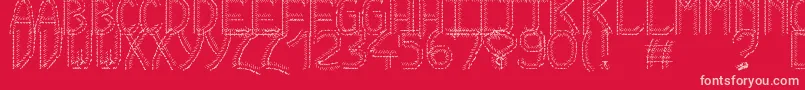 HkhColdCactus Font – Pink Fonts on Red Background