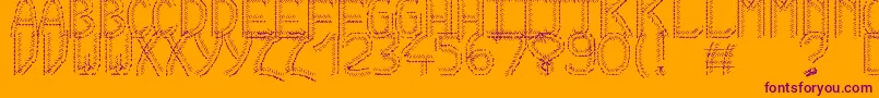 HkhColdCactus Font – Purple Fonts on Orange Background
