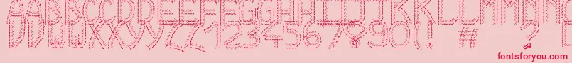 Weitere Informationen zur HkhColdCactus-Schriftart HkhColdCactus-Schriftart – Rote Schriften auf rosa Hintergrund