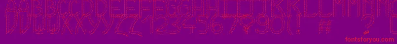 HkhColdCactus Font – Red Fonts on Purple Background