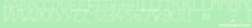 HkhColdCactus Font – White Fonts on Green Background