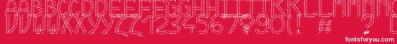 HkhColdCactus Font – White Fonts on Red Background