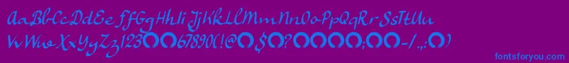 RuhaniyatDemo Font – Blue Fonts on Purple Background