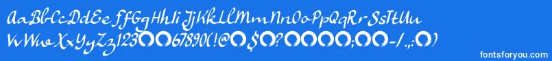 RuhaniyatDemo Font – White Fonts on Blue Background