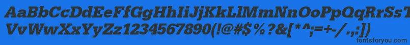 UrwegyptiennetnarBoldOblique Font – Black Fonts on Blue Background