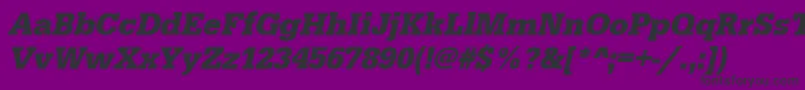 UrwegyptiennetnarBoldOblique Font – Black Fonts on Purple Background