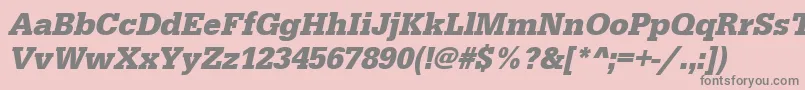 UrwegyptiennetnarBoldOblique Font – Gray Fonts on Pink Background