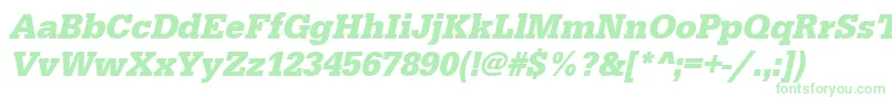 UrwegyptiennetnarBoldOblique-Schriftart – Grüne Schriften