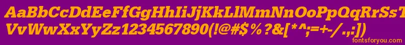 UrwegyptiennetnarBoldOblique Font – Orange Fonts on Purple Background